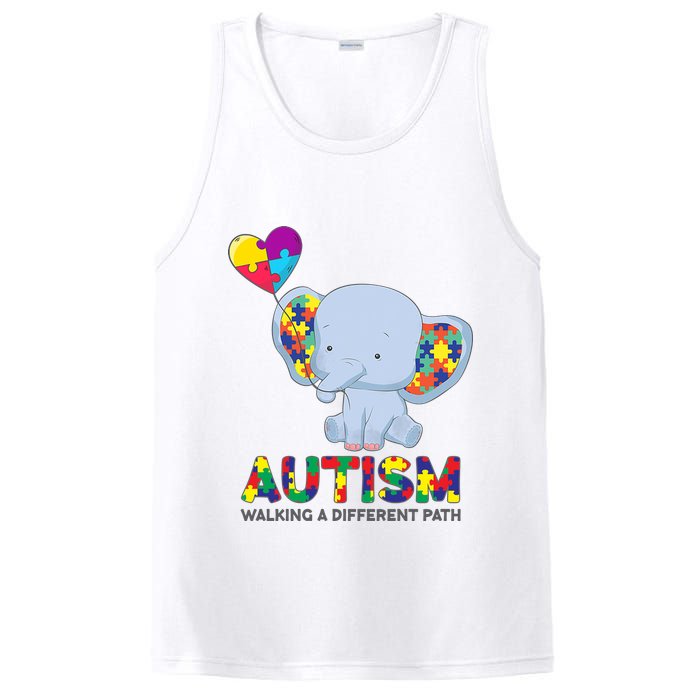 Autism Awareness Walking A Different Path Elephant PosiCharge Competitor Tank
