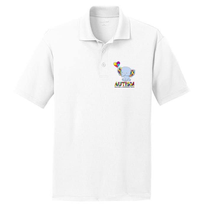 Autism Awareness Walking A Different Path Elephant PosiCharge RacerMesh Polo