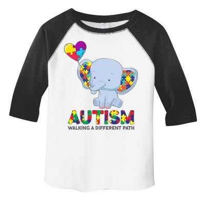 Autism Awareness Walking A Different Path Elephant Toddler Fine Jersey T-Shirt
