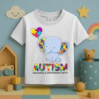 Autism Awareness Walking A Different Path Elephant Toddler T-Shirt