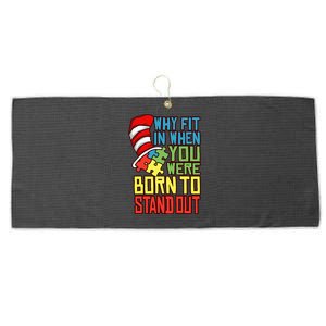 Autism Autist Why Fit In When You Were Born to Stand Out Large Microfiber Waffle Golf Towel