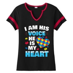 Autism Awarenesss Women Aspergers Mom Ladies Halftime Notch Neck Tee