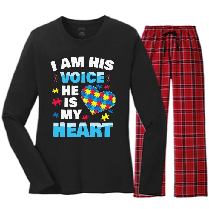 Autism Awarenesss Women Aspergers Mom Women's Long Sleeve Flannel Pajama Set 