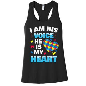 Autism Awarenesss Women Aspergers Mom Women's Racerback Tank