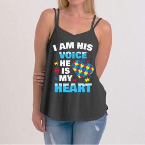 Autism Awarenesss Women Aspergers Mom Women's Strappy Tank