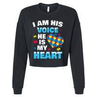 Autism Awarenesss Women Aspergers Mom Cropped Pullover Crew