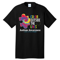 Autism Awarenesss Women Aspergers Puzzle Piece Tall T-Shirt