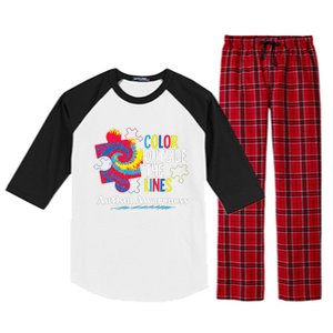 Autism Awarenesss Women Aspergers Puzzle Piece Raglan Sleeve Pajama Set