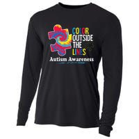 Autism Awarenesss Women Aspergers Puzzle Piece Cooling Performance Long Sleeve Crew