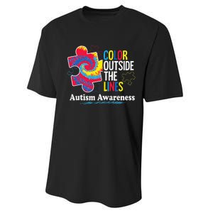 Autism Awarenesss Women Aspergers Puzzle Piece Performance Sprint T-Shirt