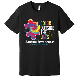 Autism Awarenesss Women Aspergers Puzzle Piece Premium T-Shirt