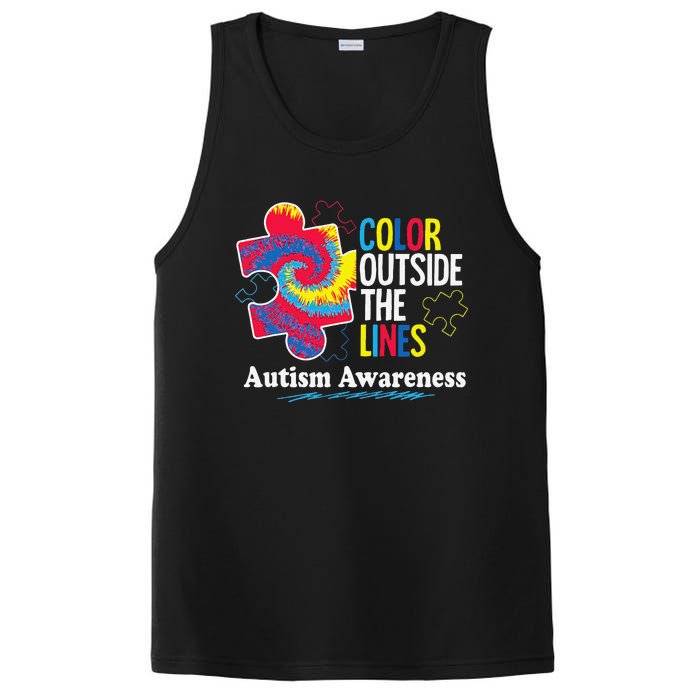 Autism Awarenesss Women Aspergers Puzzle Piece PosiCharge Competitor Tank