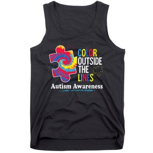 Autism Awarenesss Women Aspergers Puzzle Piece Tank Top