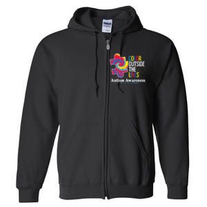 Autism Awarenesss Women Aspergers Puzzle Piece Full Zip Hoodie