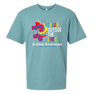 Autism Awarenesss Women Aspergers Puzzle Piece Sueded Cloud Jersey T-Shirt