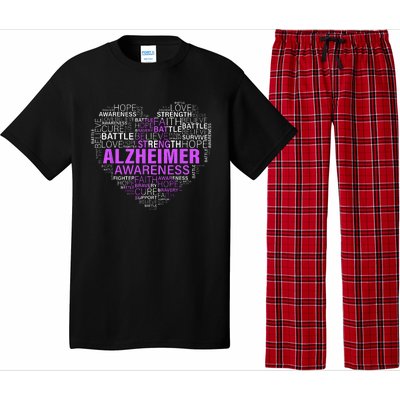 Alzheimer Awareness Words Support Proud Alzheimer Warrior Pajama Set