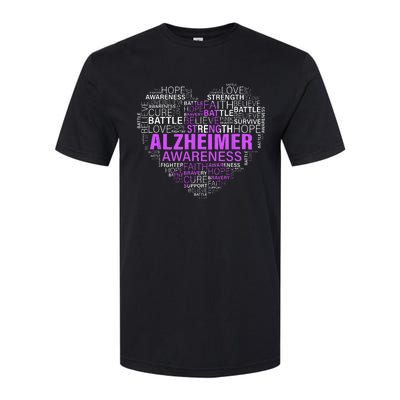 Alzheimer Awareness Words Support Proud Alzheimer Warrior Softstyle® CVC T-Shirt