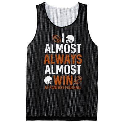 Almost Always Win At Fantasy Football Funny FFL Mesh Reversible Basketball Jersey Tank