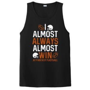 Almost Always Win At Fantasy Football Funny FFL PosiCharge Competitor Tank