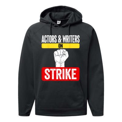 Actors And Writers On Strike I Stand With Writers Guild WGA Performance Fleece Hoodie