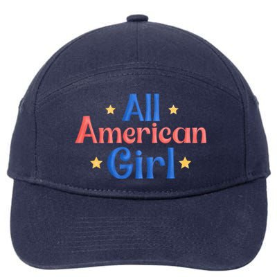 All American, Women American Flag 4th Of July Patriotic 7-Panel Snapback Hat