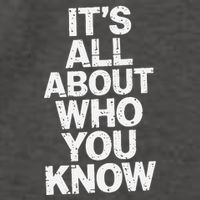 All About Who You Know Humorous Design For Everyone Vector Backpack