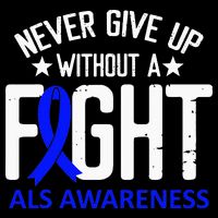 ALS Awareness Without a Fight Disease Blue Ribbon Survivor 16 in Basic Backpack