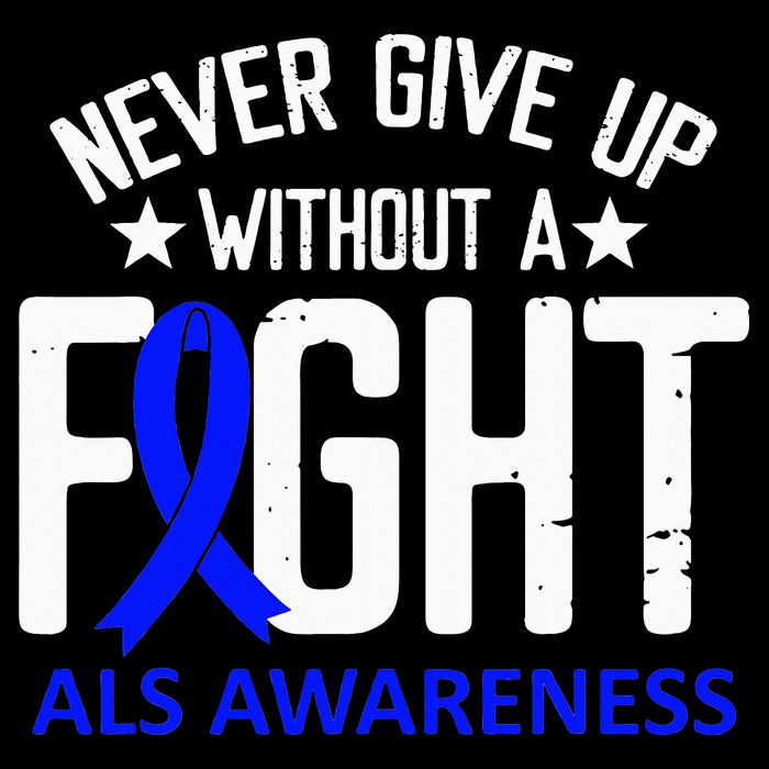 ALS Awareness Without a Fight Disease Blue Ribbon Survivor 16 in Basic Backpack