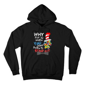 Autism Awareness Why Fit In Doctor Teacher Cat Hoodie