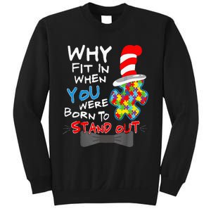 Autism Awareness Why Fit In Doctor Teacher Cat Sweatshirt