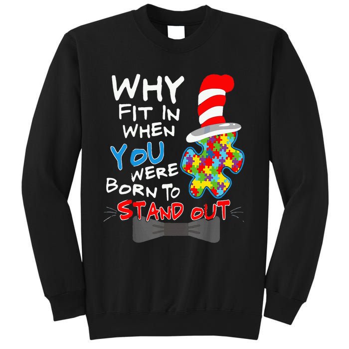 Autism Awareness Why Fit In Doctor Teacher Cat Sweatshirt