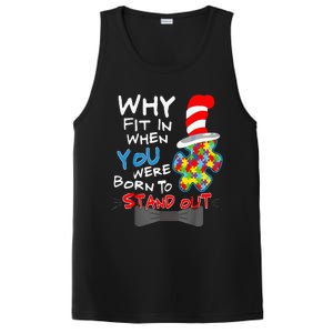 Autism Awareness Why Fit In Doctor Teacher Cat PosiCharge Competitor Tank