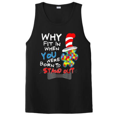 Autism Awareness Why Fit In Doctor Teacher Cat PosiCharge Competitor Tank