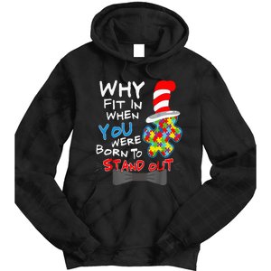 Autism Awareness Why Fit In Doctor Teacher Cat Tie Dye Hoodie