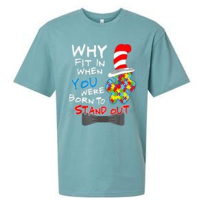 Autism Awareness Why Fit In Doctor Teacher Cat Sueded Cloud Jersey T-Shirt