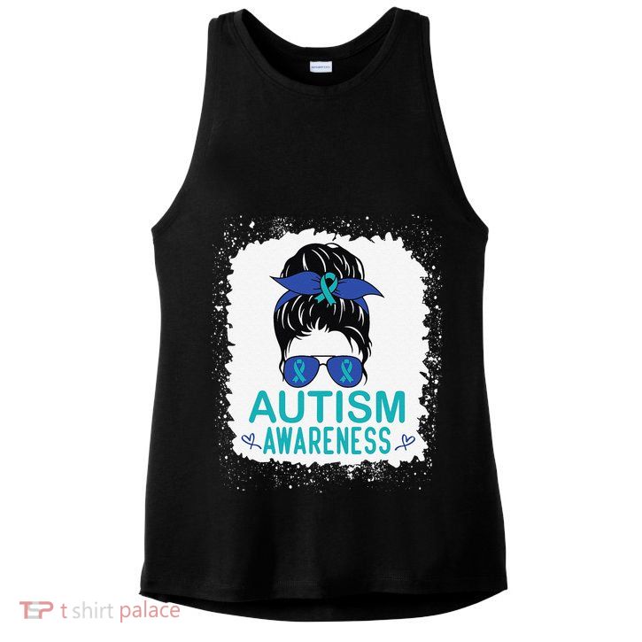 Autism Awareness Women Be Kind Autism Ladies PosiCharge Tri-Blend Wicking Tank