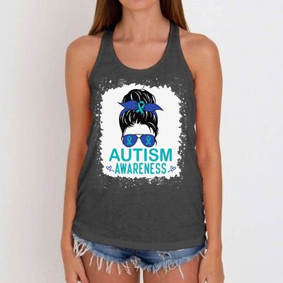 Autism Awareness Women Be Kind Autism Women's Knotted Racerback Tank