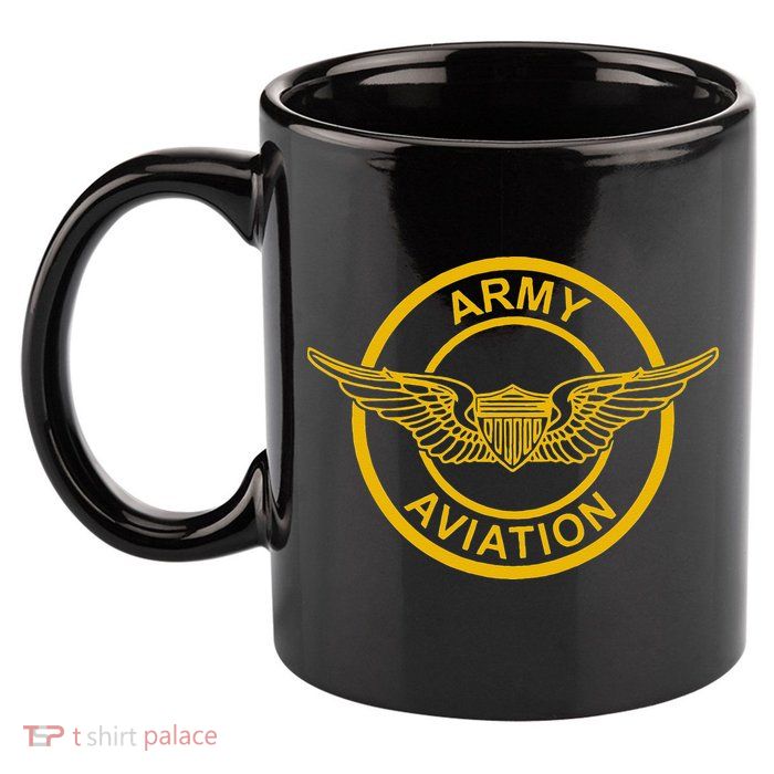Army Aviation Wings Patch 11oz C Handle Ceramic Mug
