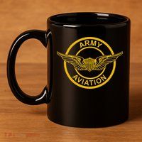Army Aviation Wings Patch 11oz C Handle Ceramic Mug