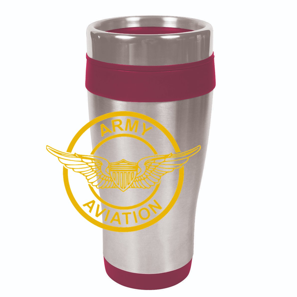 Army Aviation Wings Patch 12oz Stainless Steel Coffee Mug