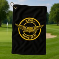 Army Aviation Wings Patch Golf Towel