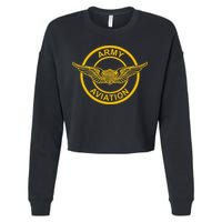 Army Aviation Wings Patch Cropped Pullover Crew
