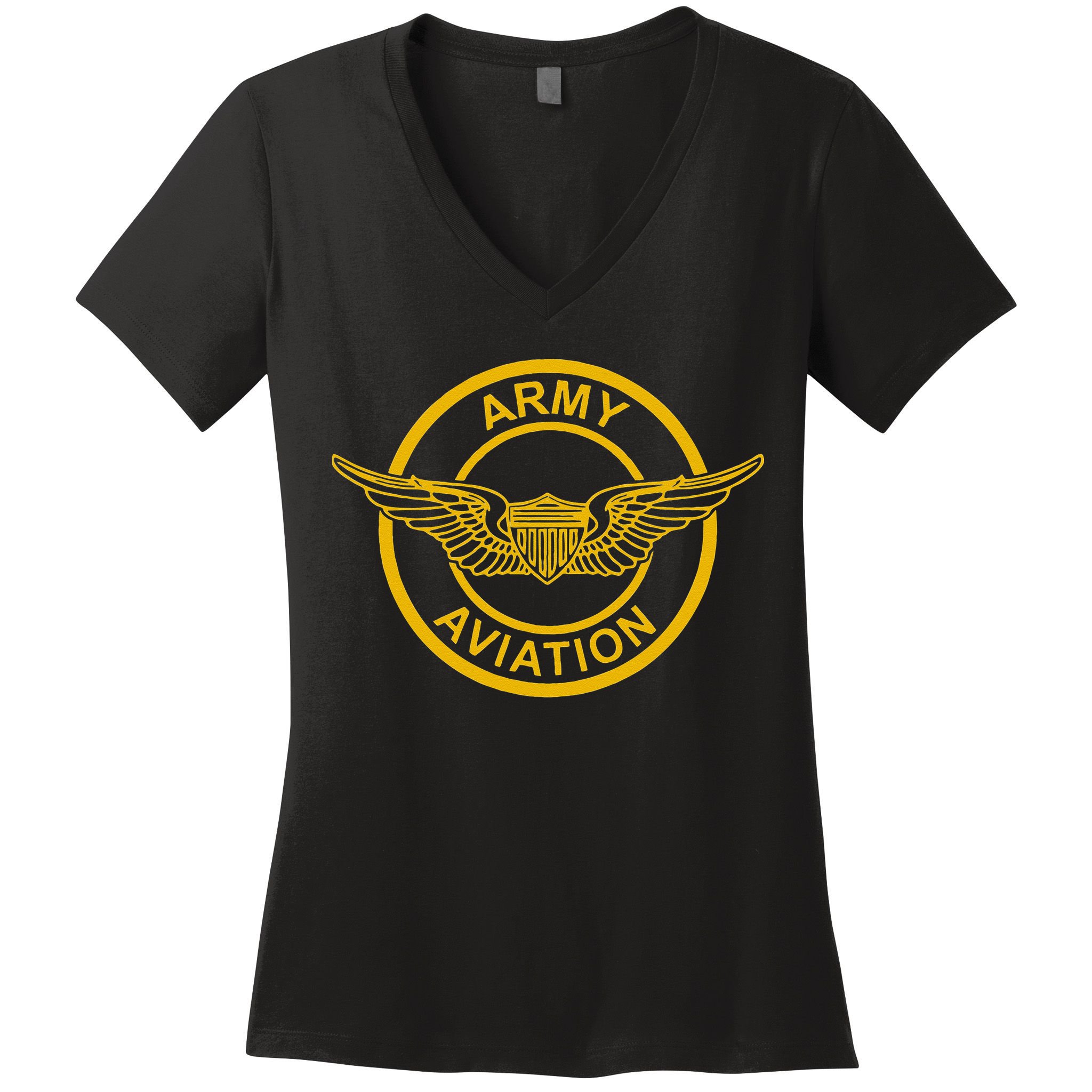 Army Aviation Wings Patch Women's V-Neck T-Shirt