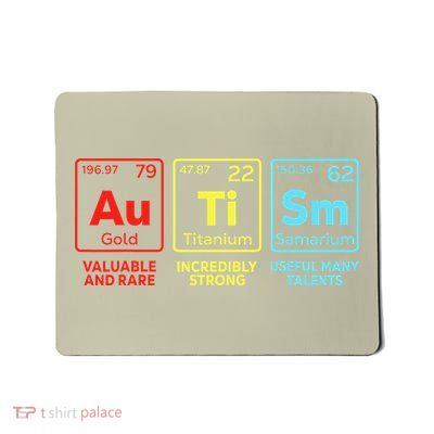 Autism Awareness Women Mom Elements Periodic Table Mousepad