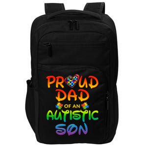 Autism Awareness Wear Proud Dad Of Son Gift Impact Tech Backpack