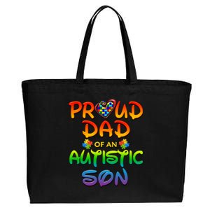 Autism Awareness Wear Proud Dad Of Son Gift Cotton Canvas Jumbo Tote