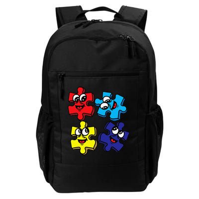 Autism Awareness With Smiling Puzzles Backpack