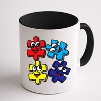Autism Awareness With Smiling Puzzles Mug