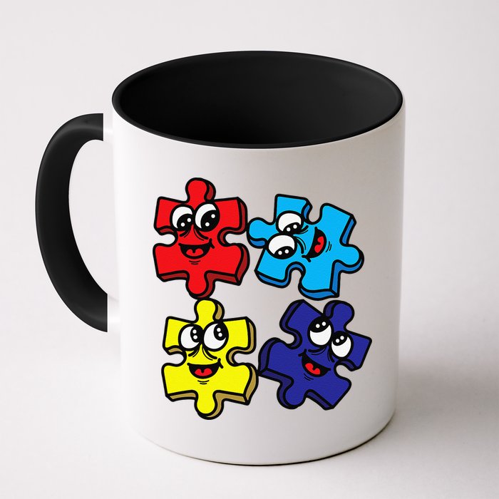 Autism Awareness With Smiling Puzzles Mug