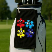 Autism Awareness With Smiling Puzzles Golf Towel